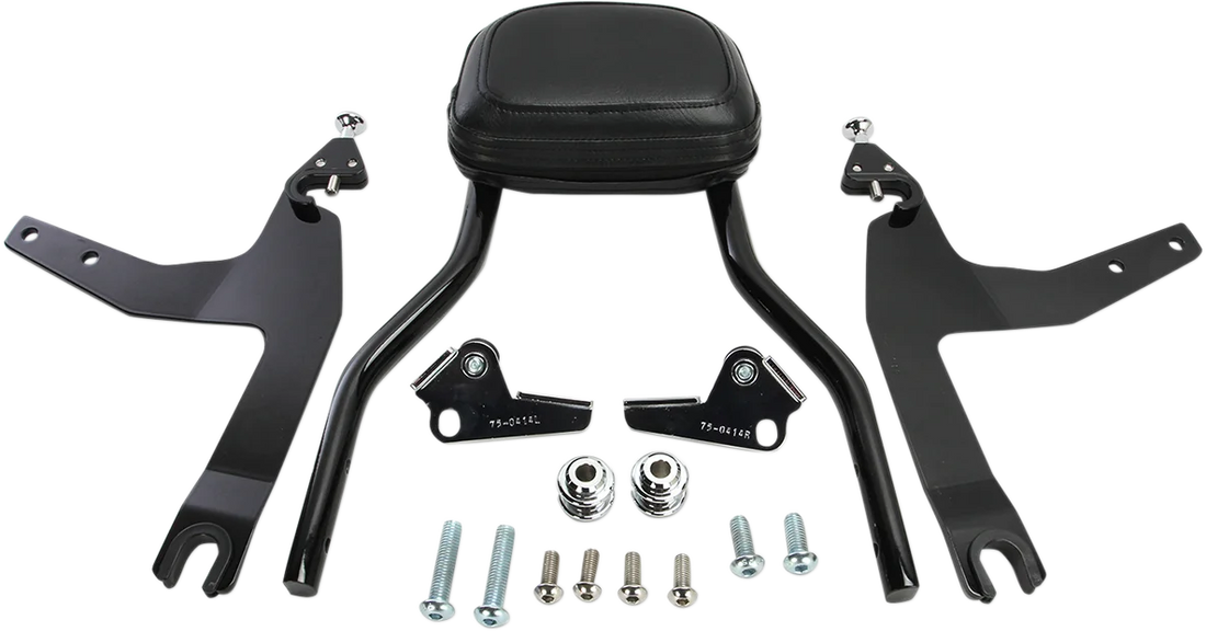Cobra Backrest Kit - 14" - Black - Softail 602-2002B - Side View