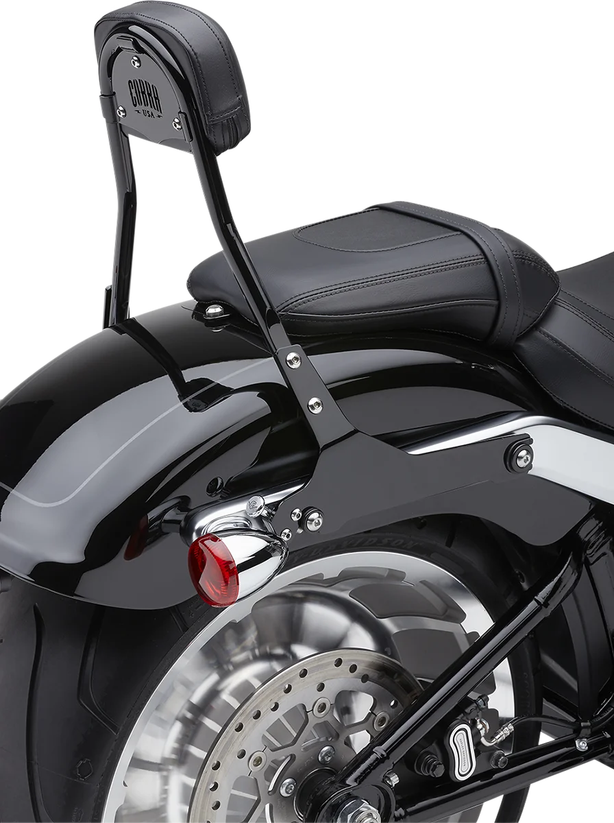 Cobra Backrest Kit - 14" - Black - Softail 602-2007B - Back View