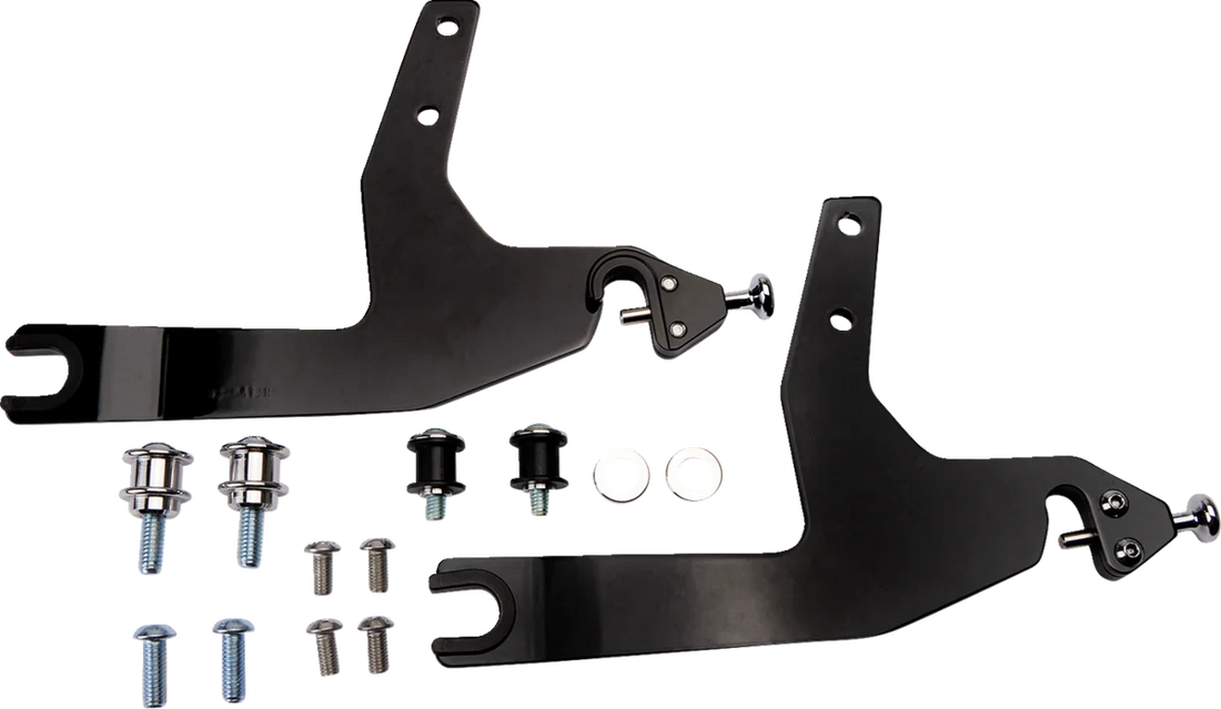 Cobra Backrest Kit - 14" - Black - Softail 602-2041B - Side View