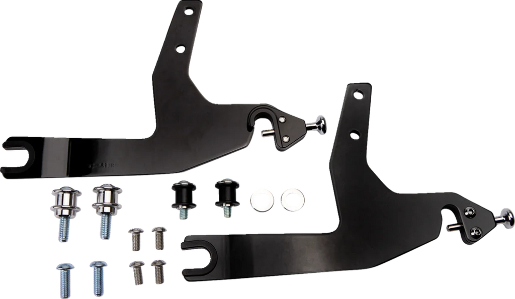 Cobra Backrest Kit - 14" - Black - Softail 602-2041B - Side View