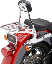 Load image into Gallery viewer, Cobra Backrest Kit - 14&quot; - Black - Softail 602-2041B - Installation View