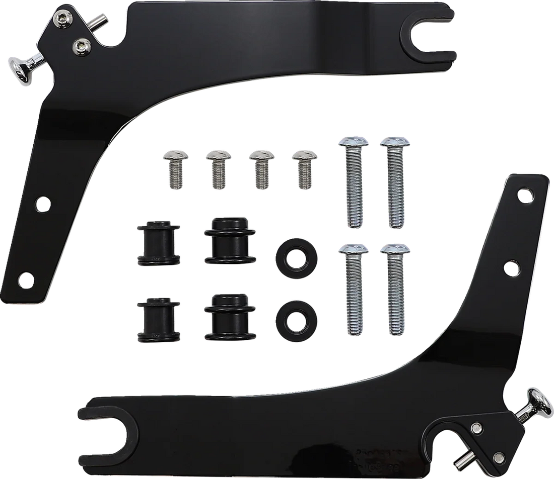 Cobra Backrest Kit - 14" - Black - Softail 602-2046B - Back View