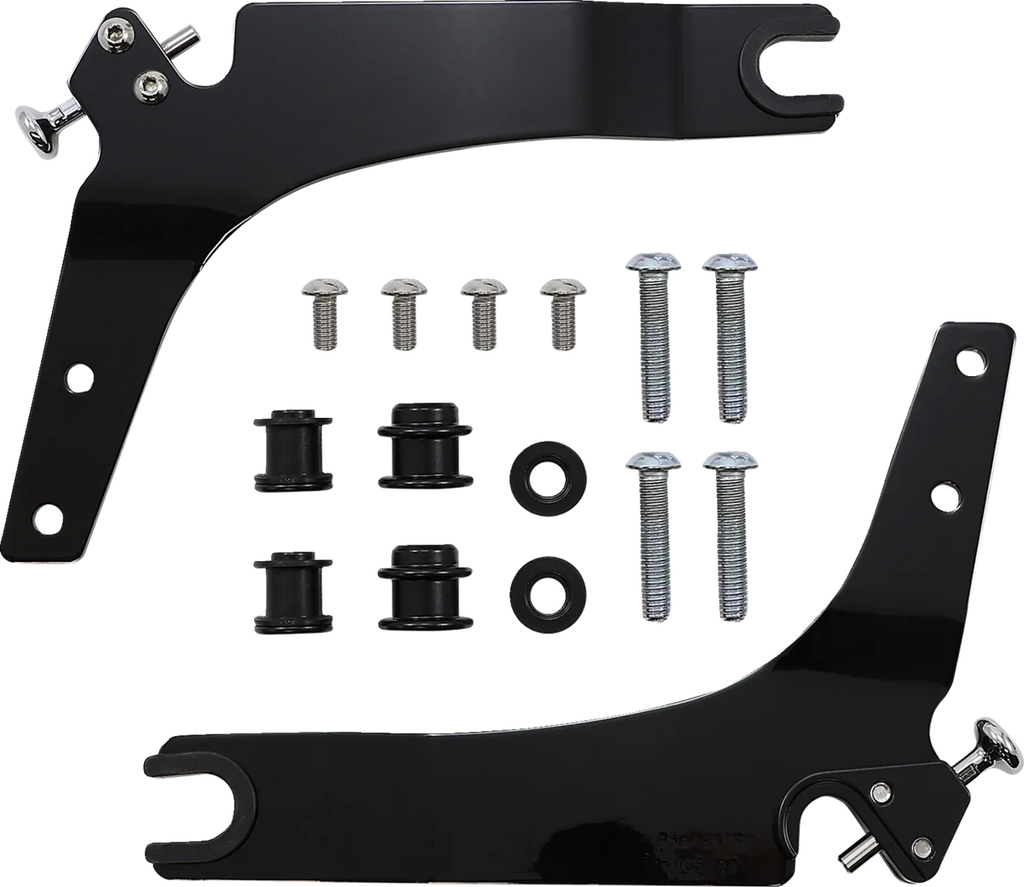 Cobra Backrest Kit - 14" - Black - Softail 602-2046B - Back View