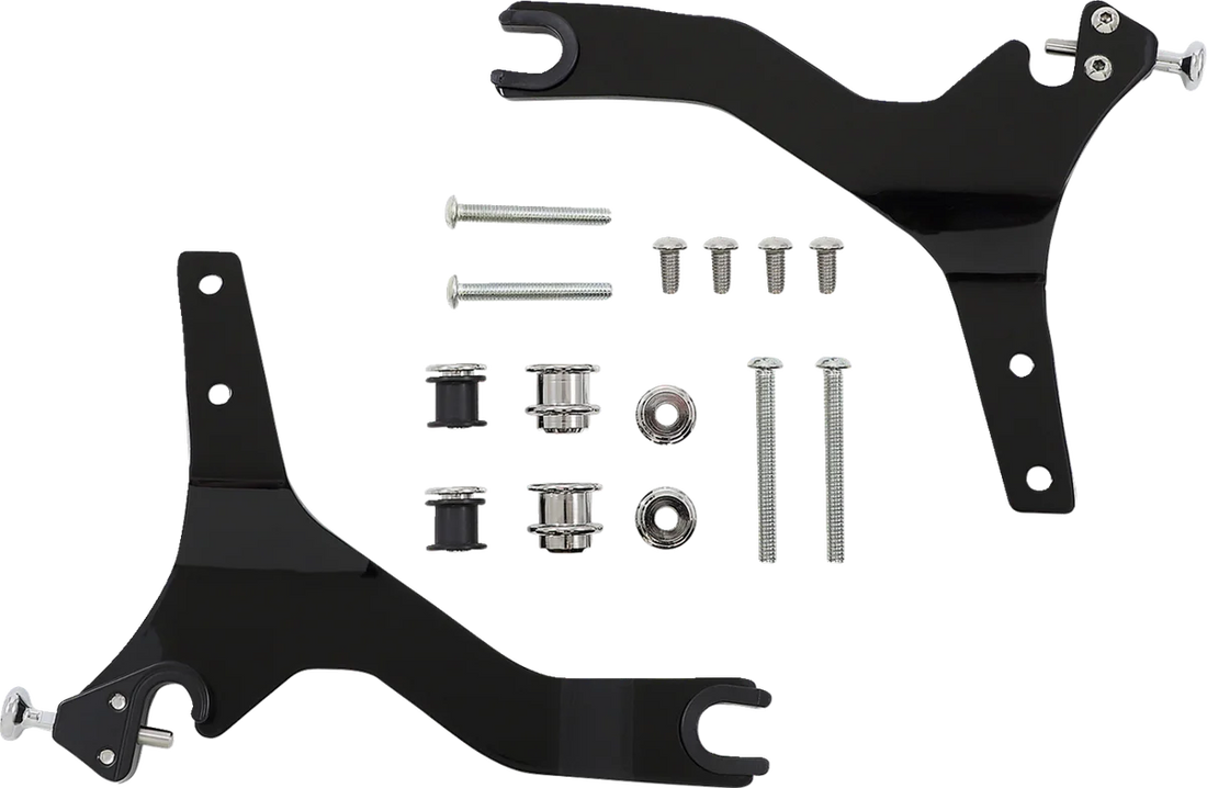 Cobra Backrest Kit - 14" - Black - Sportster 602-2045B - Back View