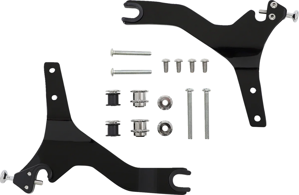 Cobra Backrest Kit - 14" - Black - Sportster 602-2045B - Back View