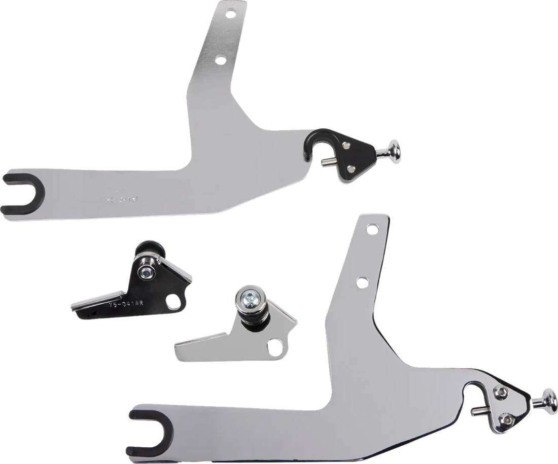 Cobra Backrest Kit - 14" - Chrome 602-2001 fits Harley-Davidson Softail - Back View