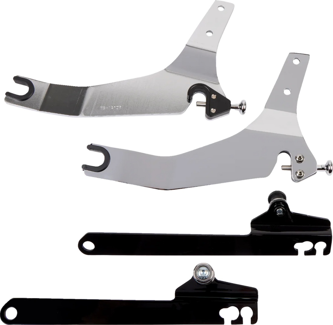 Cobra Backrest Kit - 14" - Chrome - Dyna 602-2004 - Back View