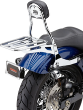 Load image into Gallery viewer, Cobra Backrest Kit - 14" - Chrome - Dyna 602-2004 - Installation View