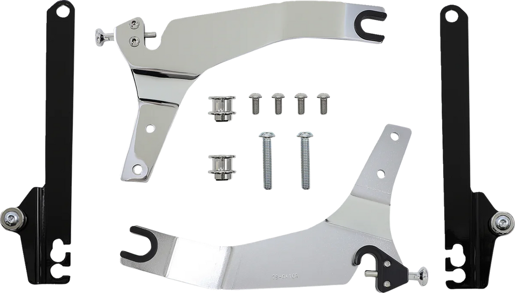 Cobra Backrest Kit - 14" - Chrome - Dyna 602-2044 - Back View