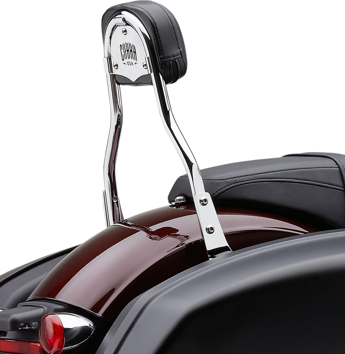 Cobra Backrest Kit - 14" - Chrome - FLSB 602-2011 - Back View