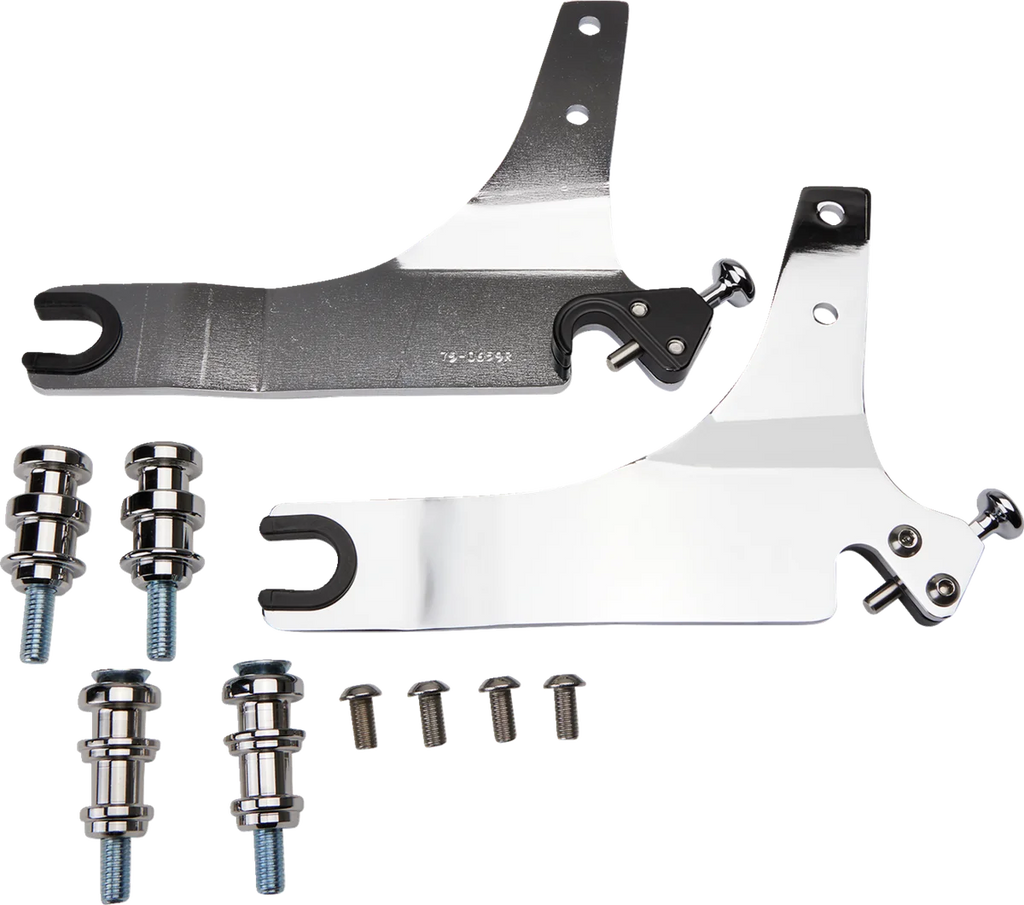 Cobra Backrest Kit - 14" - Chrome - FLSB 602-2051 - Side View