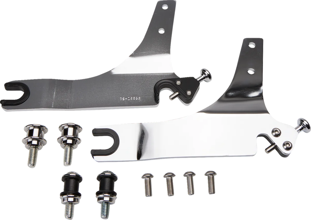 Cobra Backrest Kit - 14" - Chrome - FXLR 602-2009 - Side View