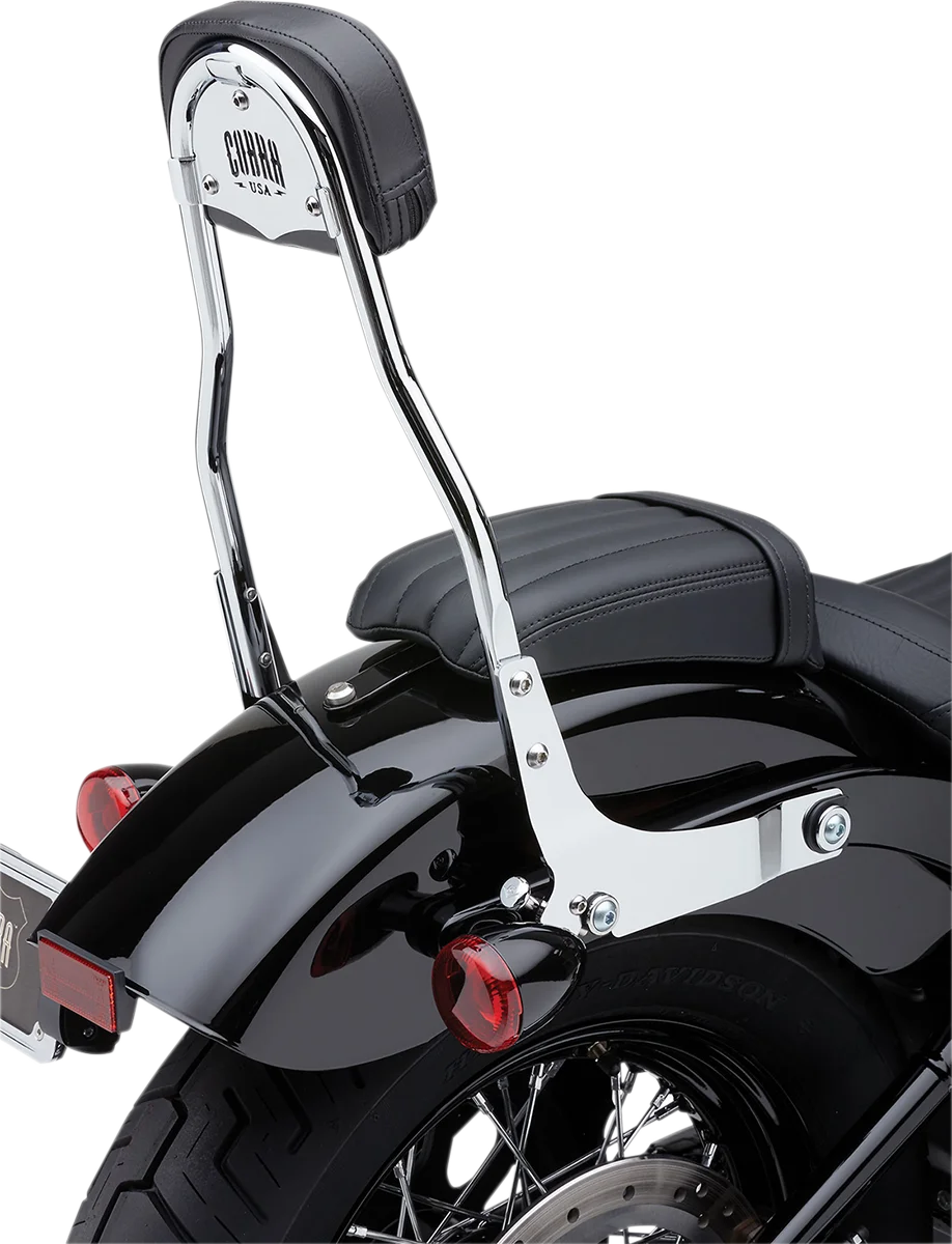 Cobra Backrest Kit - 14" - Chrome - FXLR 602-2009 - Back View