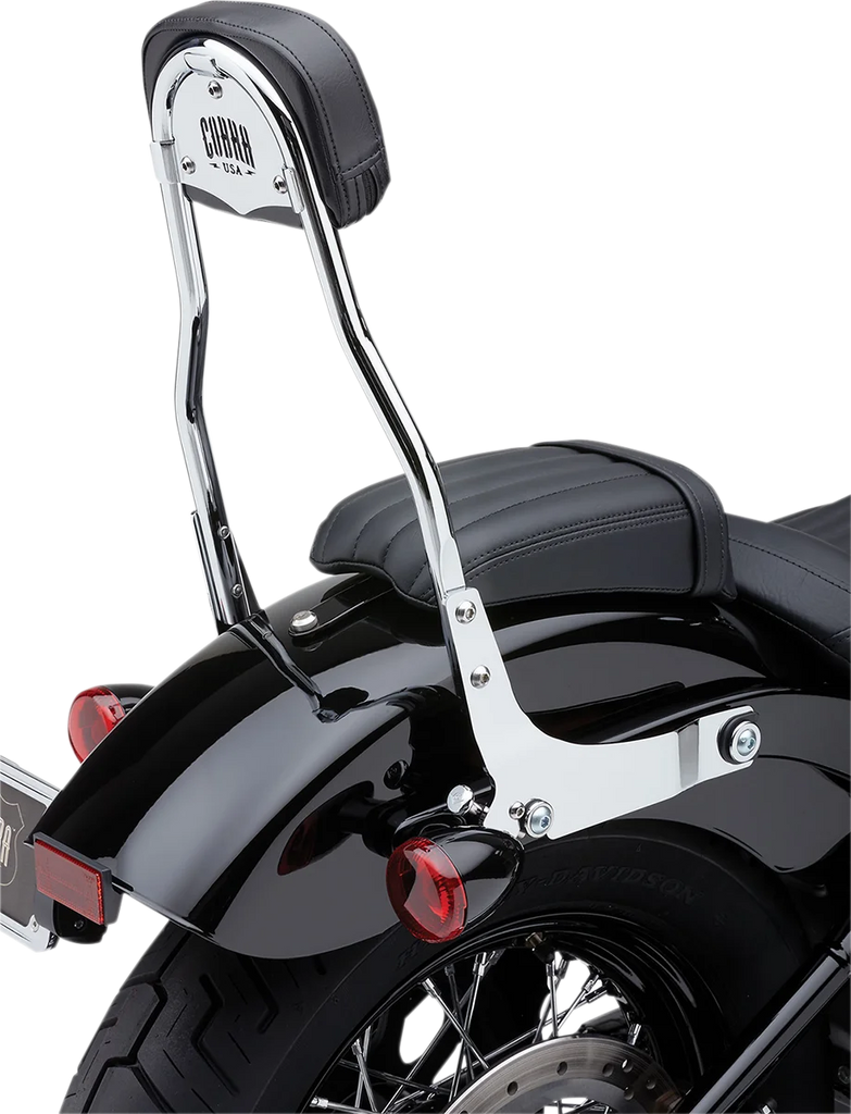 Cobra Backrest Kit - 14" - Chrome - FXLR 602-2009 - Back View