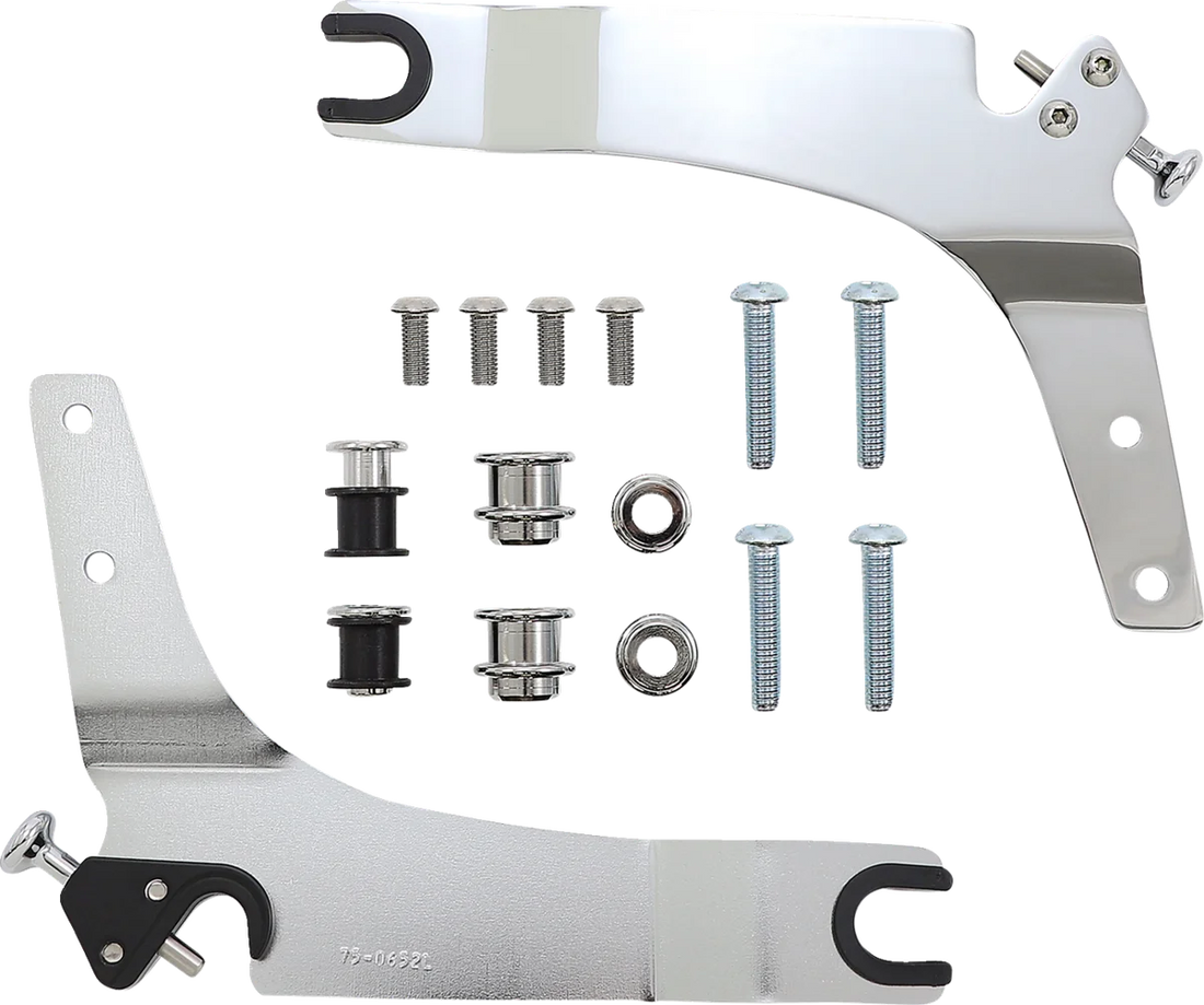 Cobra Backrest Kit - 14" - Chrome - Softail 602-2006 - Back View