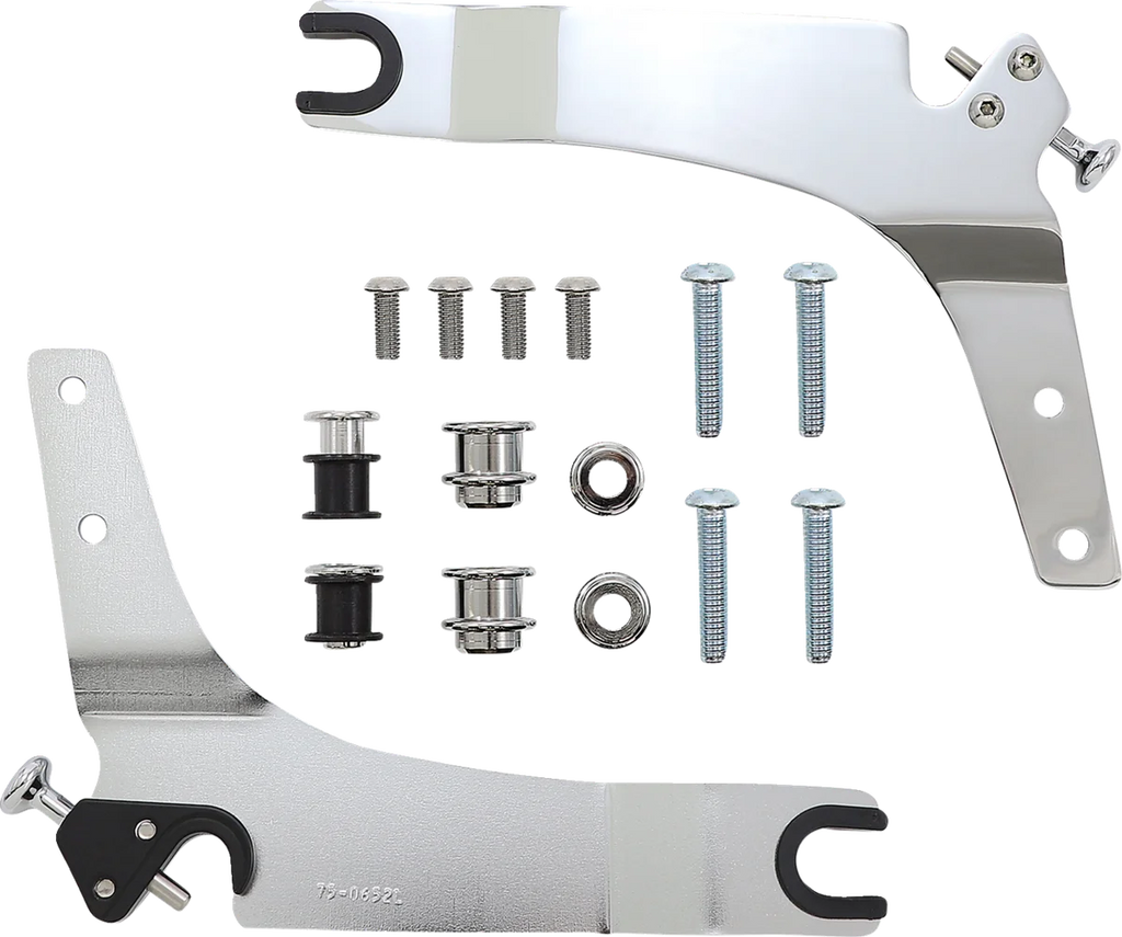 Cobra Backrest Kit - 14" - Chrome - Softail 602-2006 - Back View