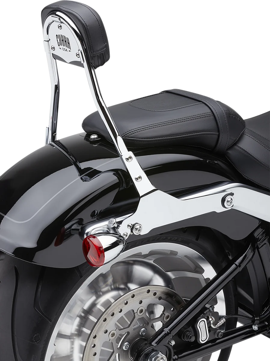 Cobra Backrest Kit - 14" - Chrome - Softail 602-2007 - Back View