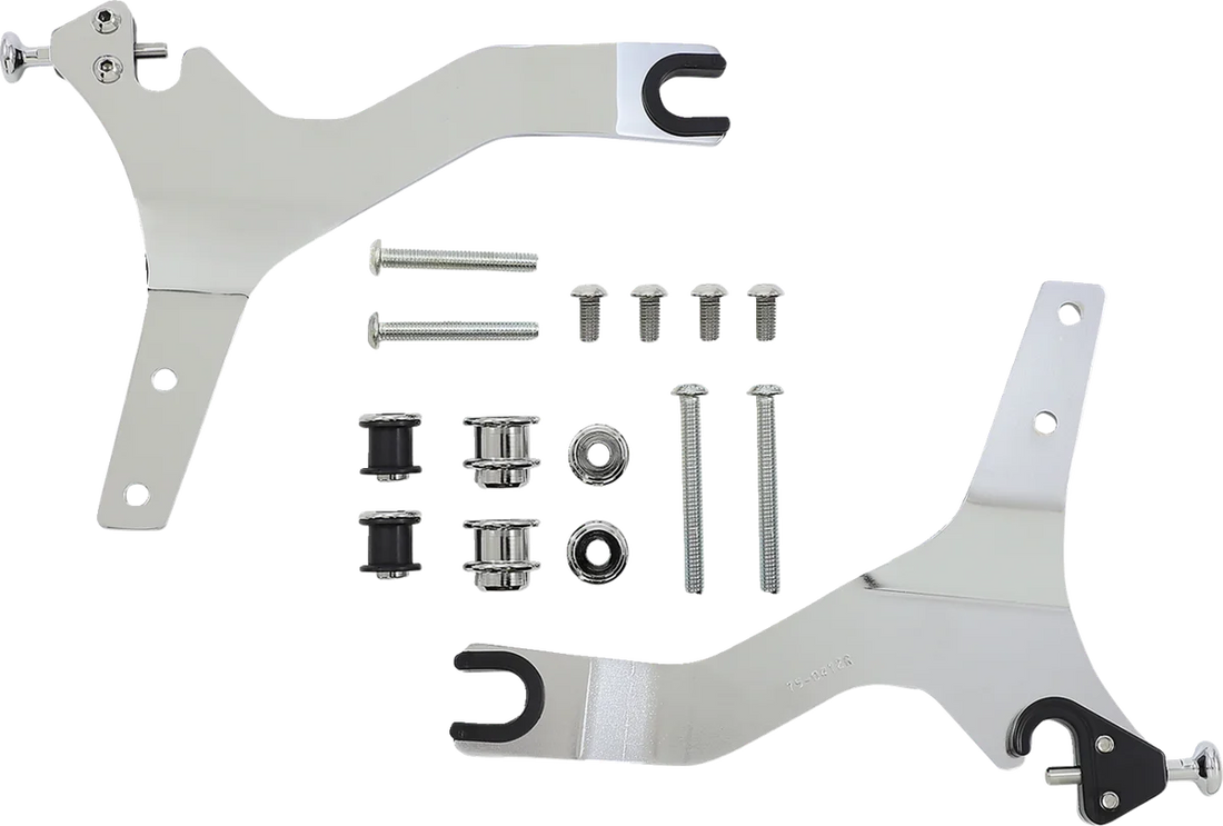 Cobra Backrest Kit - 14" - Chrome - Sportster 602-2045 - Back View