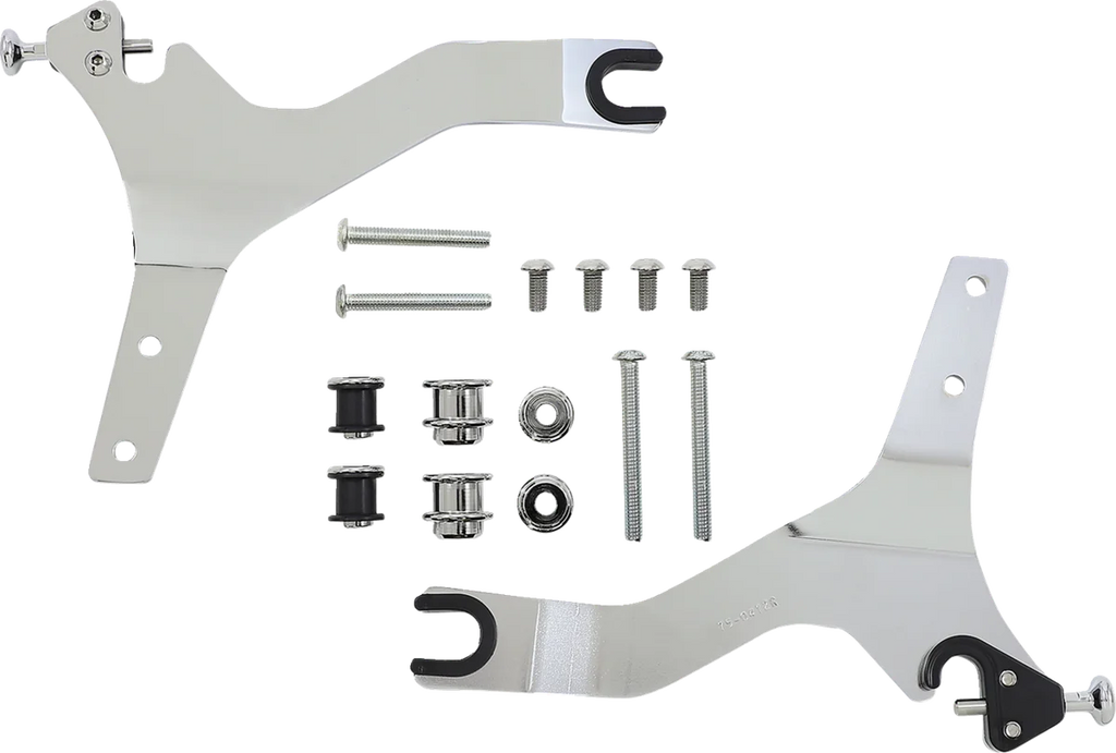 Cobra Backrest Kit - 14" - Chrome - Sportster 602-2045 - Back View