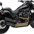 Load image into Gallery viewer, Cobra Black El Diablo Mufflers for Fat Bob 6046B - Main Product View
