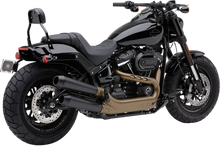 Load image into Gallery viewer, Cobra Black El Diablo Mufflers for Fat Bob 6046B - Main Product View