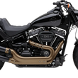 Load image into Gallery viewer, Cobra Black El Diablo Mufflers for Fat Bob 6046B - Side View