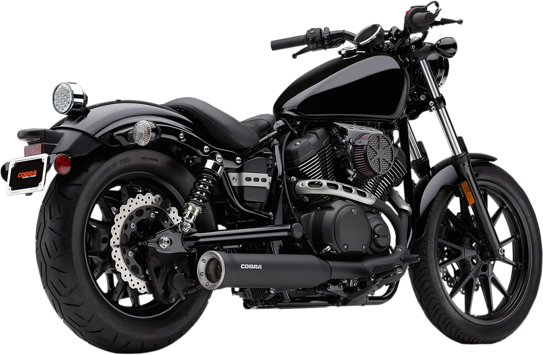 Cobra Black Muffler 2527B - Back View