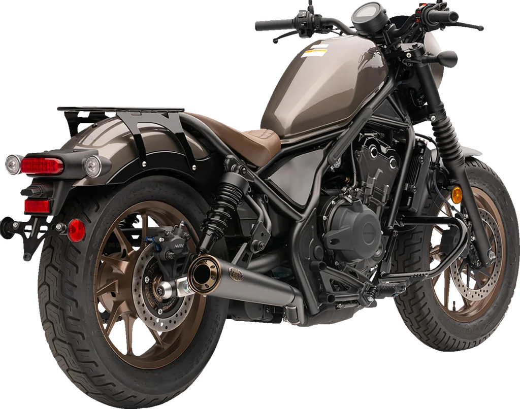 Cobra Bronze Tip Slip-On Muffler - Rebel 1139BZ - Side View