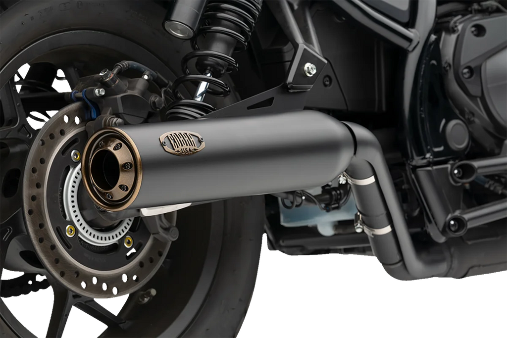 Cobra Bronze Tip Slip-On Muffler - Rebel 1140BZ - Side View