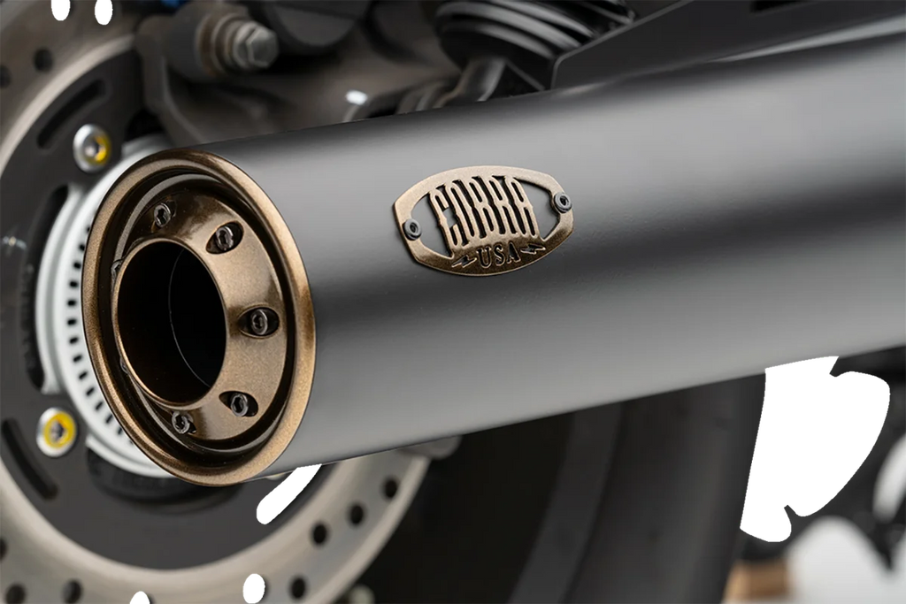 Cobra Bronze Tip Slip-On Muffler - Rebel 1140BZ - Back View