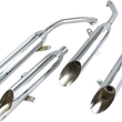 Load image into Gallery viewer, Cobra Chrome Slashcut Mufflers - Main Product View