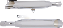 Load image into Gallery viewer, Cobra Chrome Slashcut Mufflers - Side View