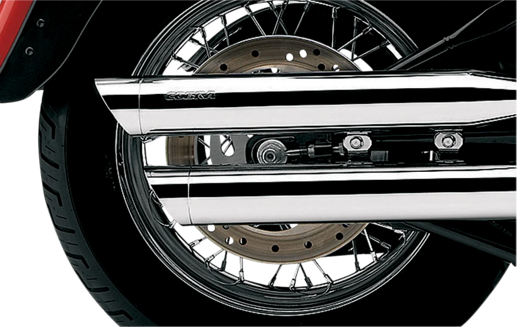 Cobra Chrome Slashcut Mufflers 6000 - Side View