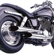 Load image into Gallery viewer, Cobra Classic Deluxe Exhaust - Chrome fits Honda VT1100 - Main Product View
