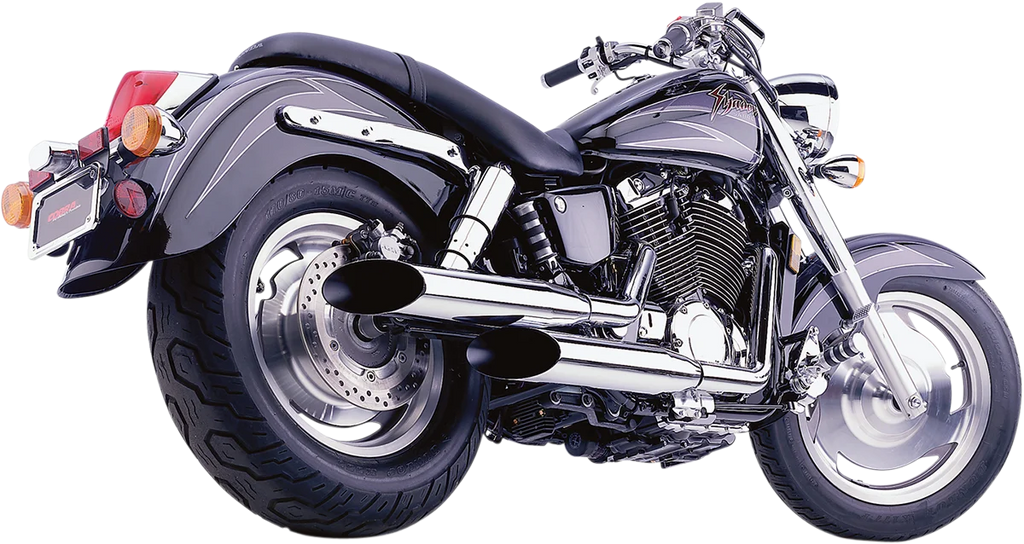 Cobra Classic Deluxe Exhaust - Chrome fits Honda VT1100 - Main Product View
