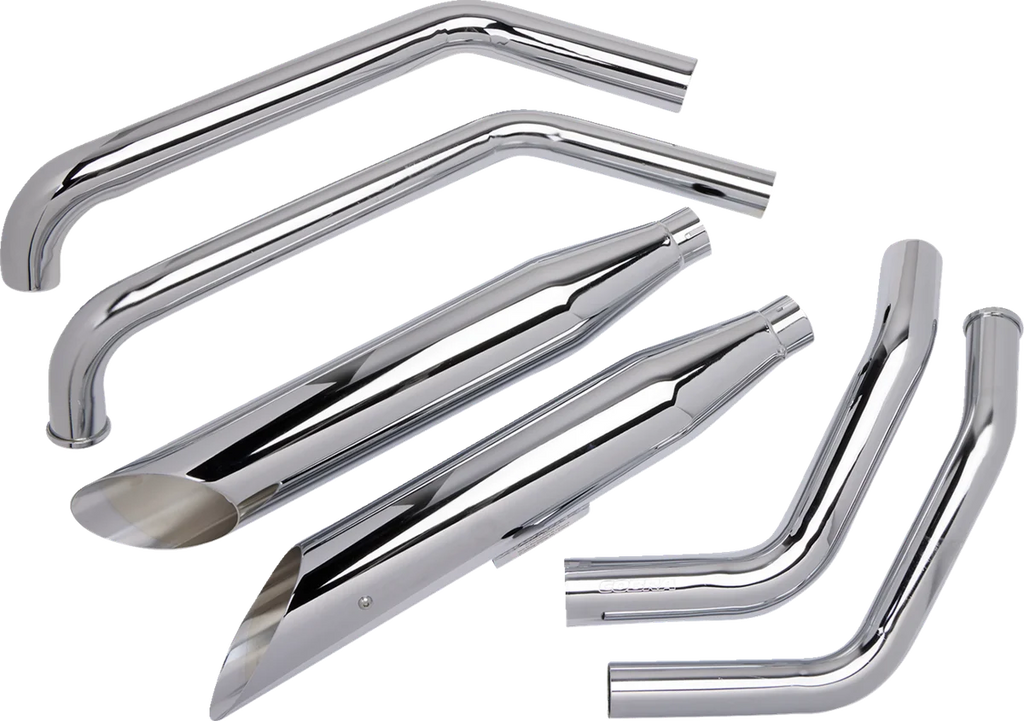 Cobra Classic Deluxe Exhaust - Chrome fits Kawasaki VN1500 - Back View