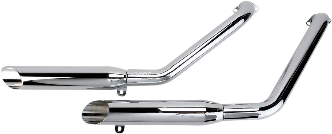 Cobra Classic Slashcut Exhaust - Chrome fits Honda VT750C - Side View