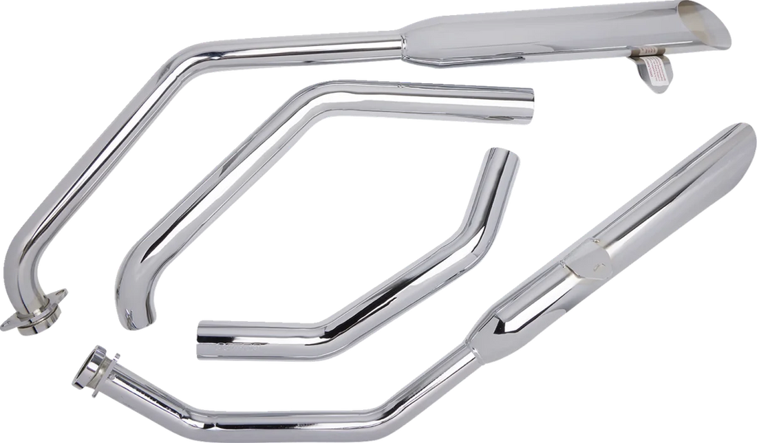 Cobra Classic Slashcut Exhaust - Chrome - Back View