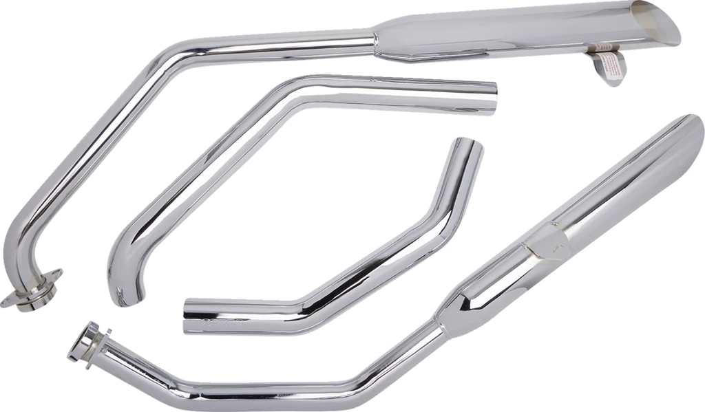 Cobra Classic Slashcut Exhaust - Chrome - Back View