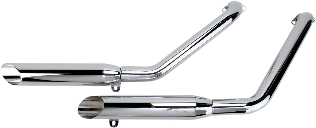 Cobra Classic Slashcut Exhaust - Chrome fits Honda Shadow Spirit - Detail View