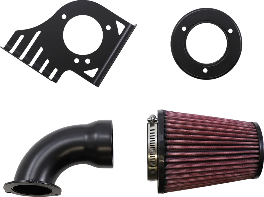 Cobra Cone Air Intake - Black - Softail 606-0104-06B-SB - Back View