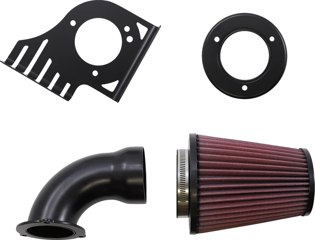 Cobra Cone Air Intake - Black - Sportster 606-0103-06B-SB - Side View
