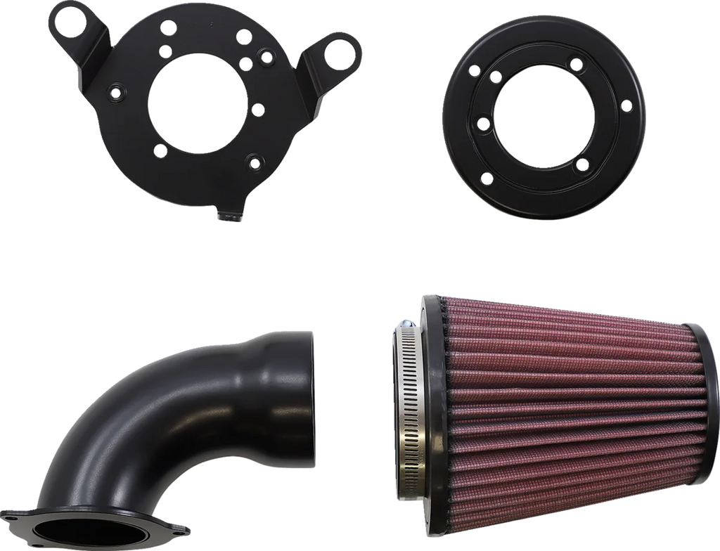 Cobra Cone Air Intake - Black - Twin Cam 606-0102-06B-SB - Side View