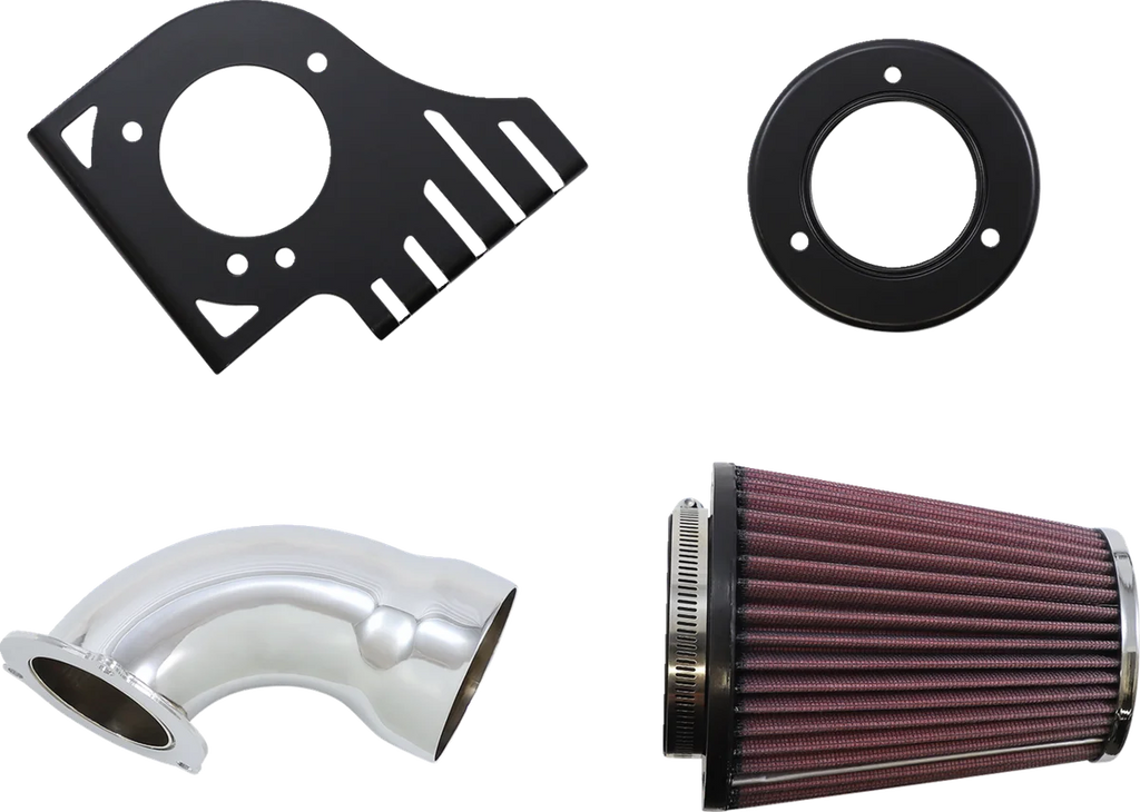 Cobra Cone Air Intake Kit - Chrome - Softail 606-0104-06 - Side View