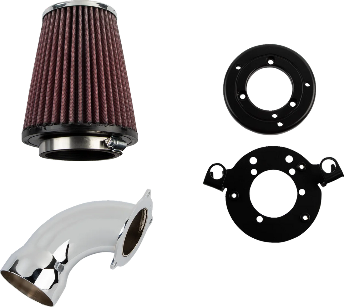 Cobra Cone Air Intake Kit - Chrome - Sportster 606-0103-06 - Side View