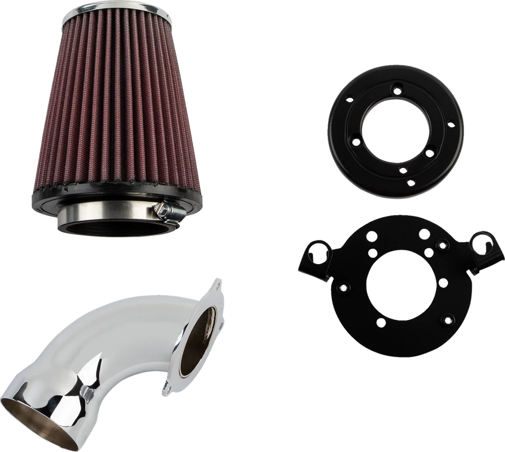 Cobra Cone Air Intake Kit - Chrome - Sportster 606-0103-06 - Side View