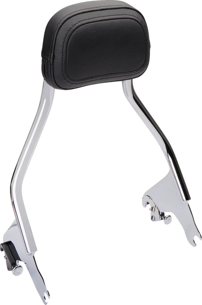 Cobra Detachable Backrest - Chrome - Short - FLH/FLT 602-2212 - Main Product View