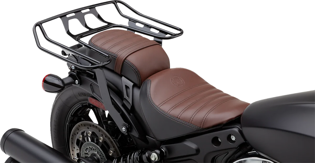 Cobra Detachable Wrap Around Rack - Black 502-2615B fits Indian Motorcycle Bobber - Main Product View