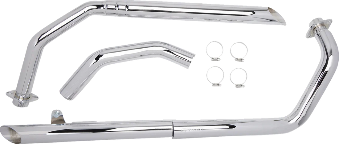Cobra Drag Pipes Exhaust fits Honda Shadow Spirit - Side View
