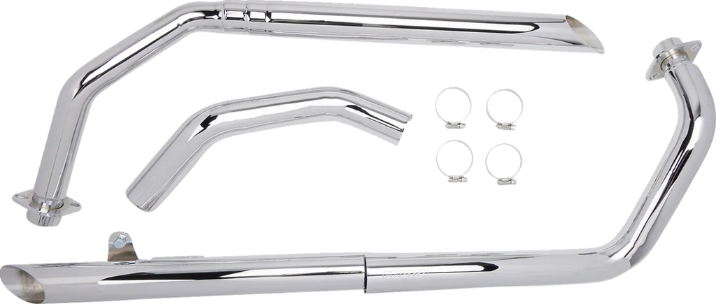 Cobra Drag Pipes Exhaust fits Honda Shadow Spirit - Side View